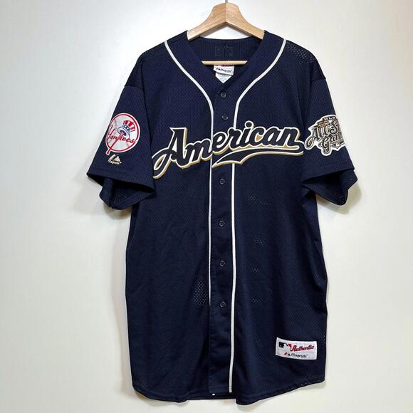 Vintage 2002 MLB New York Yankees All Star Game Majestic Jersey XL #25 Giambi - Picture 3 of 11